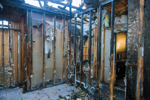 Professional Fire Damage Removal technician working in Clinton, MD